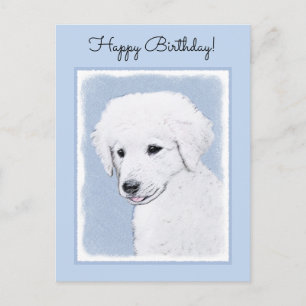 Kuvasz Painting - Cute Original Hund Art Vykort