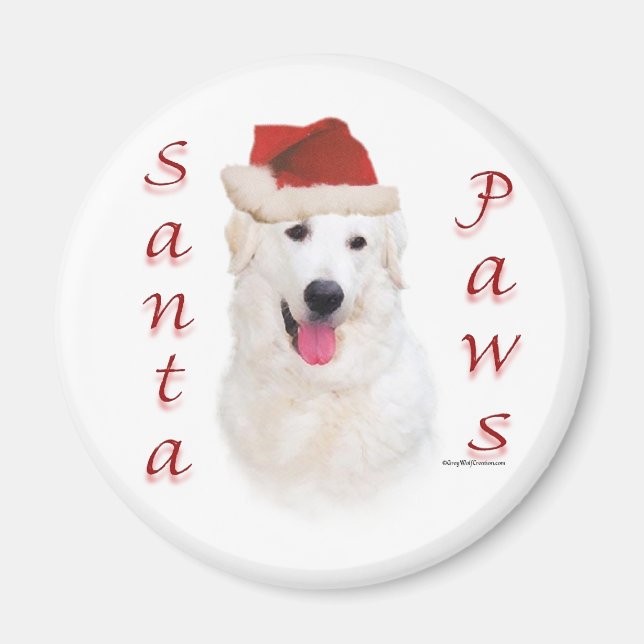 Kuvasz Santa Tassar Magnet (Framsidan)