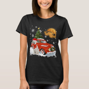 Kuvasz Vintage Wagon Red Lastbil Julgran Paja T Shirt