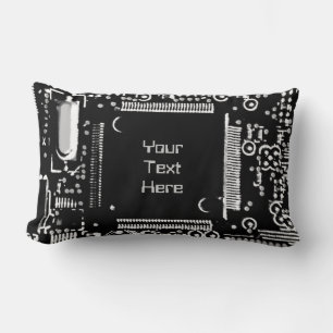 Kuvert B & W 2 'Din text' dekorativ kudde
