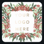 Kuvert för Anpassningsbar av botaniska jultider Fyrkantigt Klistermärke<br><div class="desc">*Byt ut LOGOTYPEN __________________________________ ***Denna utformning ingår i en samling** ✨ Inledning av "Echanted Evergreen Elegance: A Botanical jul Helgdag"! Förbered säsongens magi med min utsökta matris av modern och elegant helgdag, inspirerad av naturens tidslösa skönhet. Sprid glädje, kärlek, och gör denna jul till en verklig elegant och minnesvärd upplevelse....</div>