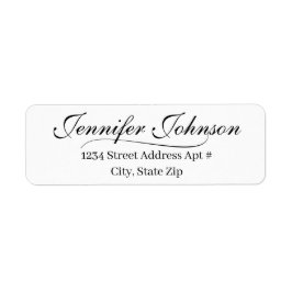 Kuvert för Returadressen Elegant bröllop Script Returadress Etikett
