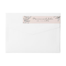 kuvert för Rustic Monogram- utandning Etikettband