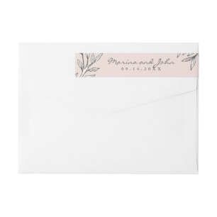  kuvert för Rustic Monogram- utandning Etikettband