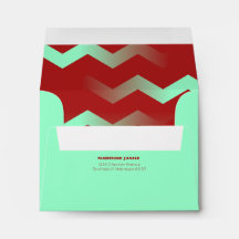 Kuvert från Maroon & Aqua Chevron