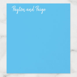 Kuvert Liner Typography Himlar Blue Wedding bjudan