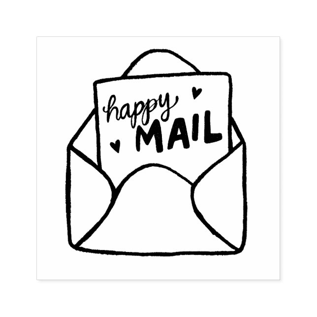 Kuvert Lycklig Mail-porto frimärke Stämpel (Tryck)