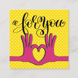 Kuvert till Poppin Polka dots Fyrkantigt Visitkort