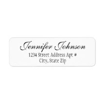 Kuvertetiketter för Returadress i Bröllop-skript