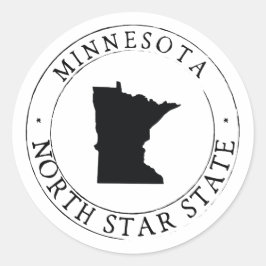 Kuvertförsegling för Minnesota Sticker Runt Klistermärke