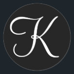 Kuvertförsegling för monogrammat Bröllop Brev Inbj Runt Klistermärke<br><div class="desc">Monogrammade kuvertförslutningsfästen för inbjudan till inbjuden Bröllop Brev Inbjudan</div>