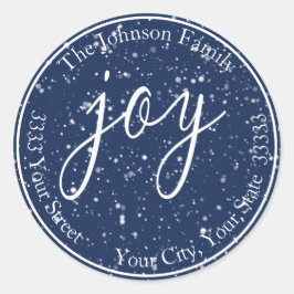 Kuvertförsegling för nugflodens Returadress Runt Klistermärke