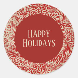 Kuvertförsegling för Röd Vintage-Helgdag Runt Klistermärke