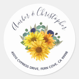 Kuvertförsegling för solrosflottan Ro Bröllop Adre Runt Klistermärke