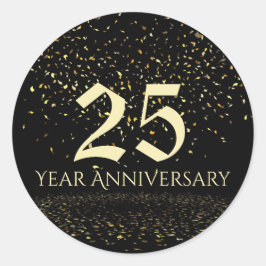 Kuvertförsegling på 25 år runt klistermärke