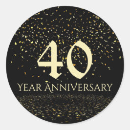 Kuvertförsegling på 40 år runt klistermärke