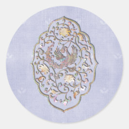 Kuvertförseglingar av elegant Blek Blå Vintage brö Runt Klistermärke