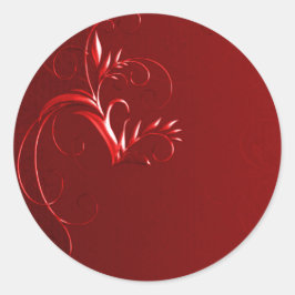 Kuvertförseglingar av elegant Red Bröllop Runt Klistermärke