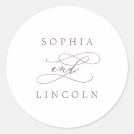 Kuvertförseglingar av romantiskt Ro-Guld-kalligraf Runt Klistermärke