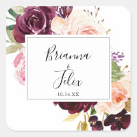 Kuvertförseglingar av sorten Rustic Blommigt Bröll