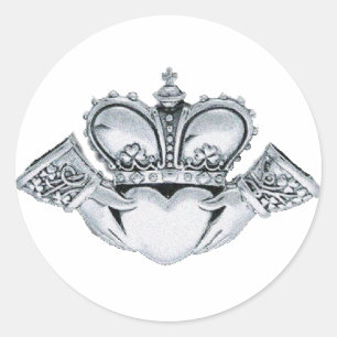 Kuvertförseglingar för Claddagh Wedding-inbjudning Runt Klistermärke