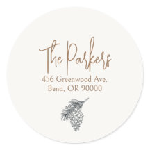 Kuvertförseglingar för Pinecone-Returadress