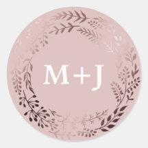 Kuvertförseglingar i elegant Guld och Rosa Bröllop