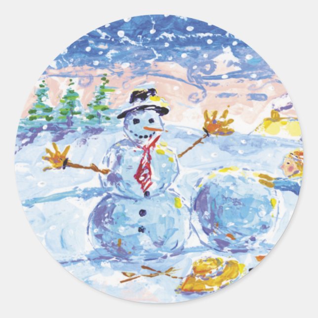 Kuvertförseglingar Runt Klistermärke (Framsida)