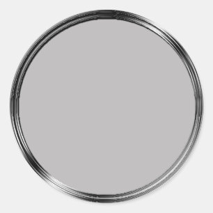 Kuvertförseglingen Faux Silver Flat Ram Runt Klistermärke