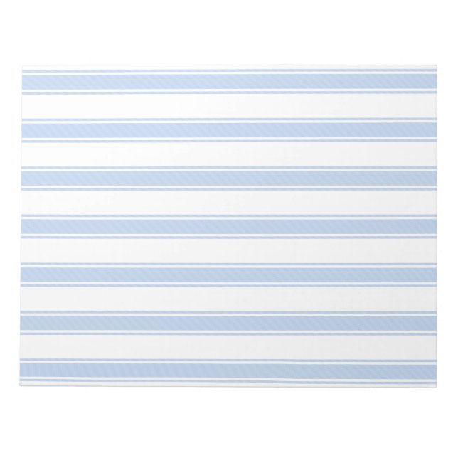 Kuvertlina för Smart Blue & White Ticking Rand Anteckningsblock (Framsida)