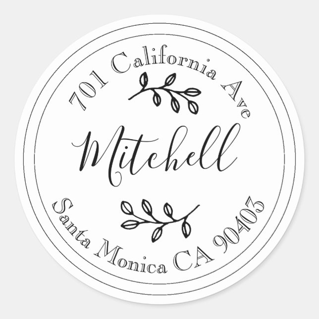 Kuvertsäl för adress runt klistermärke (Framsida)