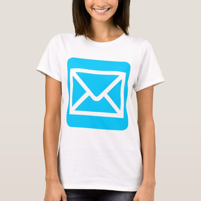 Kuverttecken - blått Himlar T Shirt (Framsida)