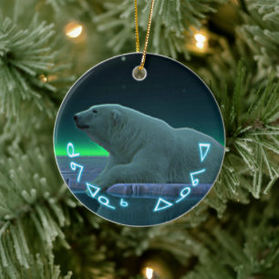 Kuvianak Innovia - Polar Bear i Ice Kant Julgransprydnad Keramik