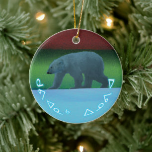 Kuvianak Innovia - Polar Ljus Polar Bear Julgransprydnad Keramik