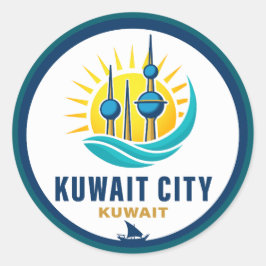 Kuwait City Kuwait Mellanöstern Runt Klistermärke