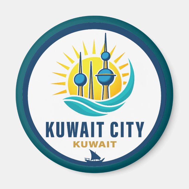Kuwait City Kuwait Middle East Magnet (Framsidan)