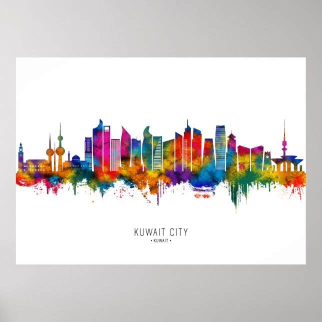 Kuwait City Kuwait Skyline Poster (Framsidan)