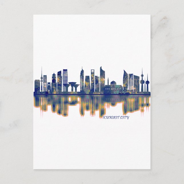 Kuwait City Skyline Inbjudan Vykort (Framsida)