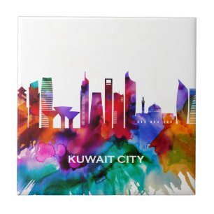 Kuwait City Skyline Kakelplatta