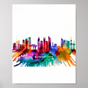 Kuwait City Skyline Poster