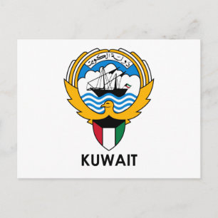 KUWAIT - emblem/flagga/vapensköld/symbol Vykort