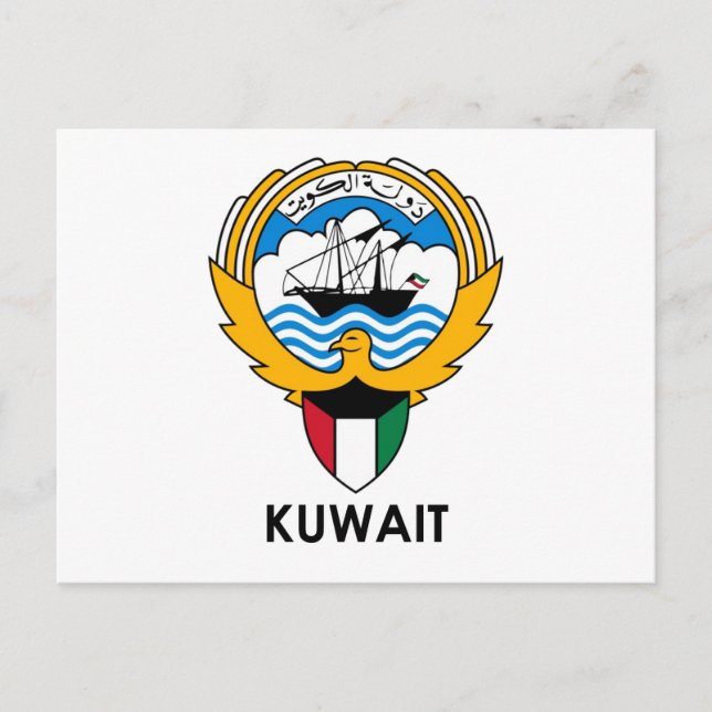 KUWAIT - emblem/flagga/vapensköld/symbol Vykort (Framsida)