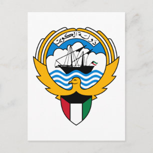 kuwait emblem vykort