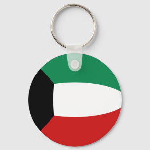 Kuwait Fisheye Flagga Keychain Nyckelring