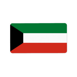 Kuwait flagga adressetikett