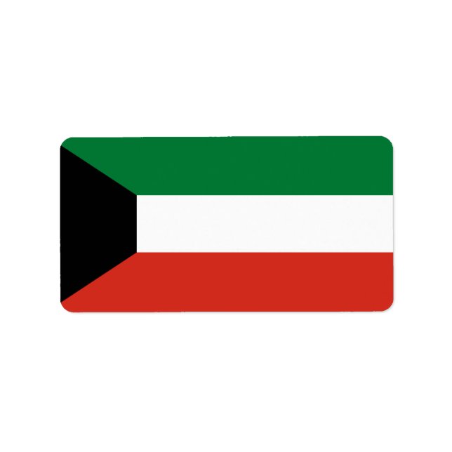 Kuwait flagga adressetikett (Framsidan)