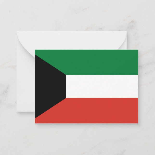 Kuwait flagga anteckningskort (Framsida)
