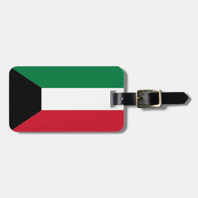 Kuwait flagga bagagebricka (Horisontell Framsida)