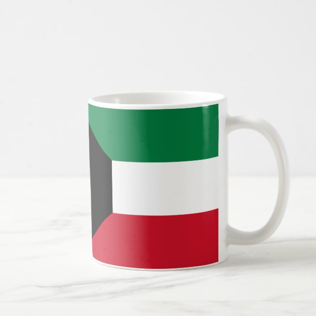 Kuwait Flagga Ceramic Mugg (Höger)