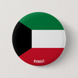 Kuwait Flagga Cute Patriotic Knapp